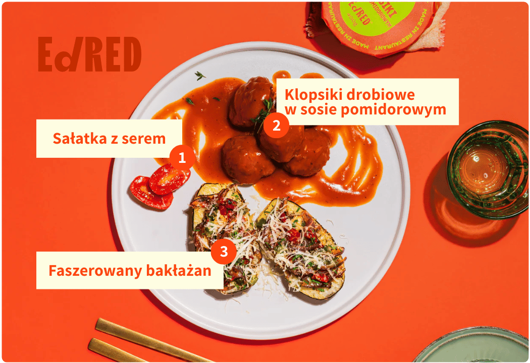 Klopsiki Drobiowe w Sosie Pomidorowym Danie Gotowe 400 g Ed Red